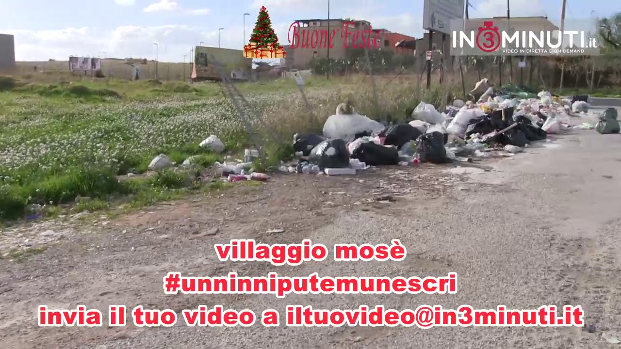 differenziata: spazzatura per strada al Villaggio Mosè, siete incivili, ma prima o dopo vi prendono. #unninniputemunesciri