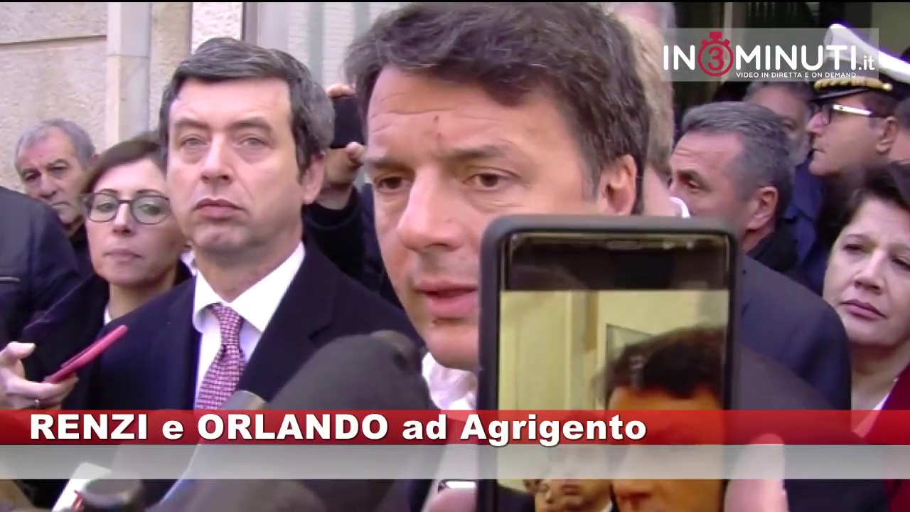 Renzi e Orlando ad Agrigento. Renzi è venuto per dirci chi era Livatino. Tutto per la tv e i social.  #unninniputemunesciri
