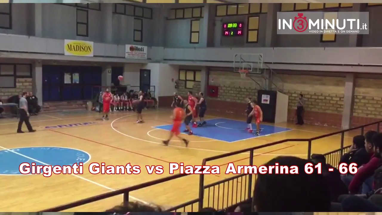Basket: Girgenti Giants vs Piazza Armerina 61-66 Sconfitta casalinga del quintetto del presidente Peppe Riccobene.