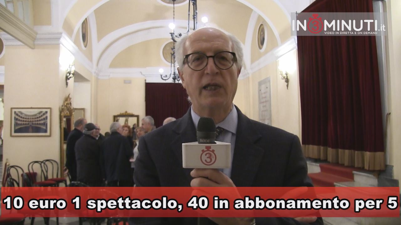 “Un Teatro Per Tutti”36 richieste, 5 selezionate, 1.000 euro rimborso spese, 2.500 euro alla compagnia vincitrice, spettacoli dal 9 aprile al 27 maggio, 10 euro spettacolo, in abbonamento 40 euro 5 spettacoli, prelazione per gli abbonati dal 19 al 26 marzo. Riepilogo di Calogero Tirinnocchi