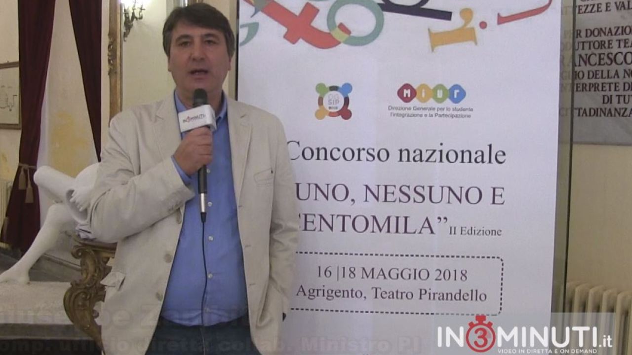 Concorso nazionale “Uno, Nessuno, Centomila” II Edizione. Ce Ne parla Giuseppe Zambito, componente ufficio di diretta collaborazione Ministro Pubblica Istruzione