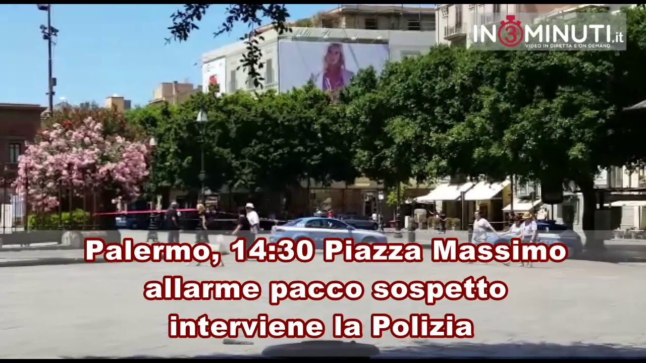 Palermo, ore 14:00, piazza Massimo, allarme pacco sospetto