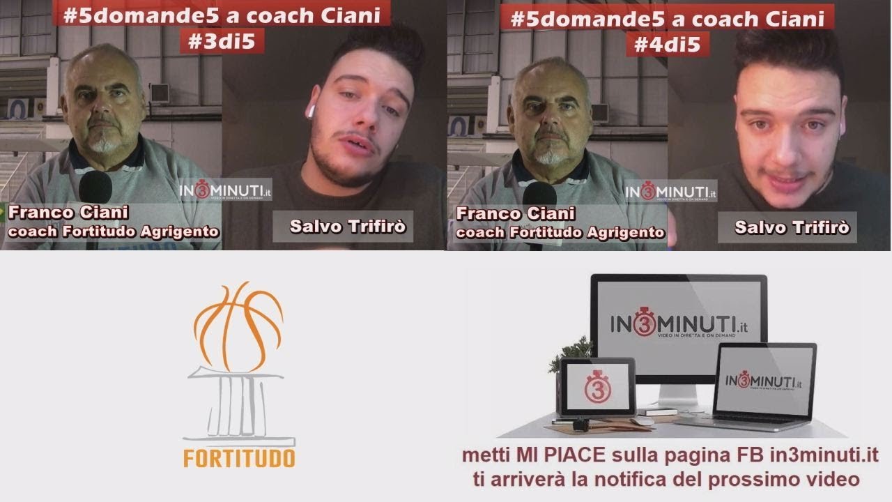 #5domande5 a Coach Franco Ciani. Di Salvo Trifirò. #3di5 #4di5