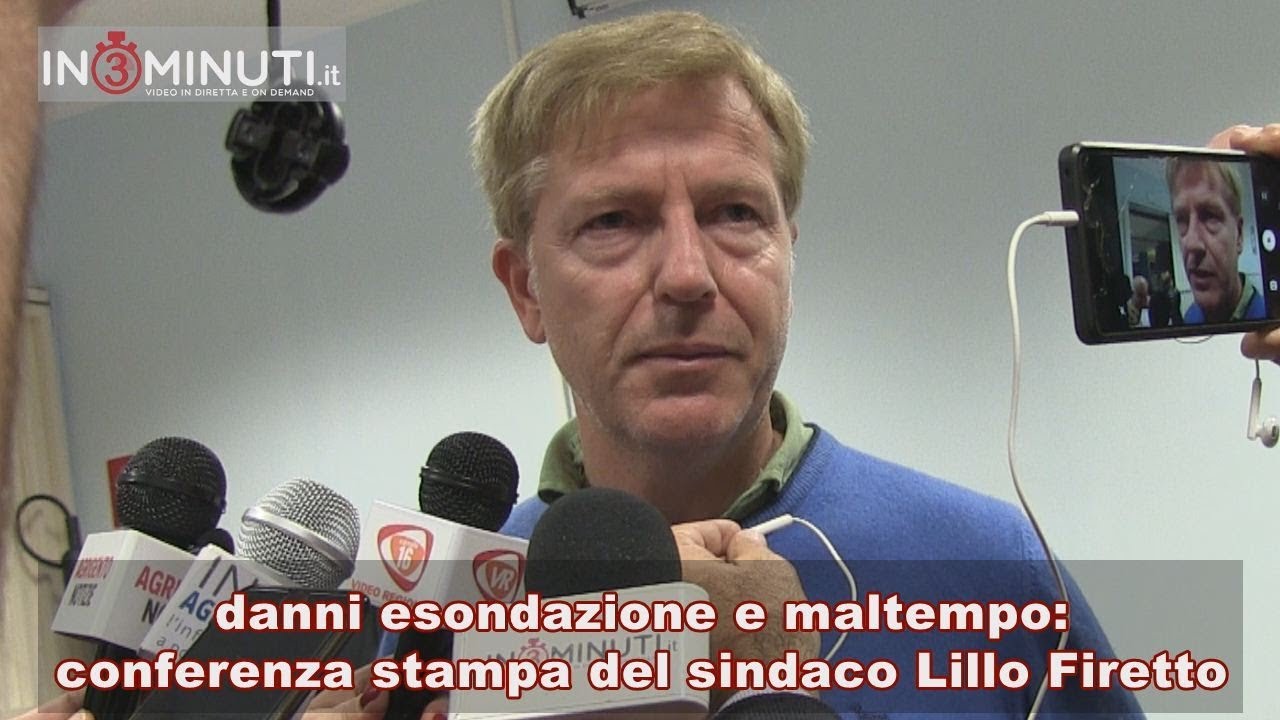 Danni esondazione maltempo: conferenza stampa sindaco Lillo Firetto