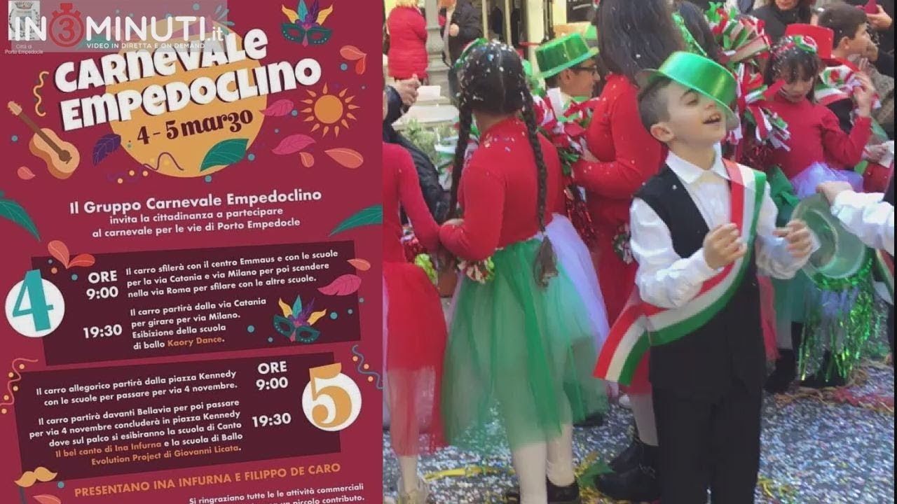 “Carnevale Empedoclino” 3^ edizione, 4 e 5 marzo 2019