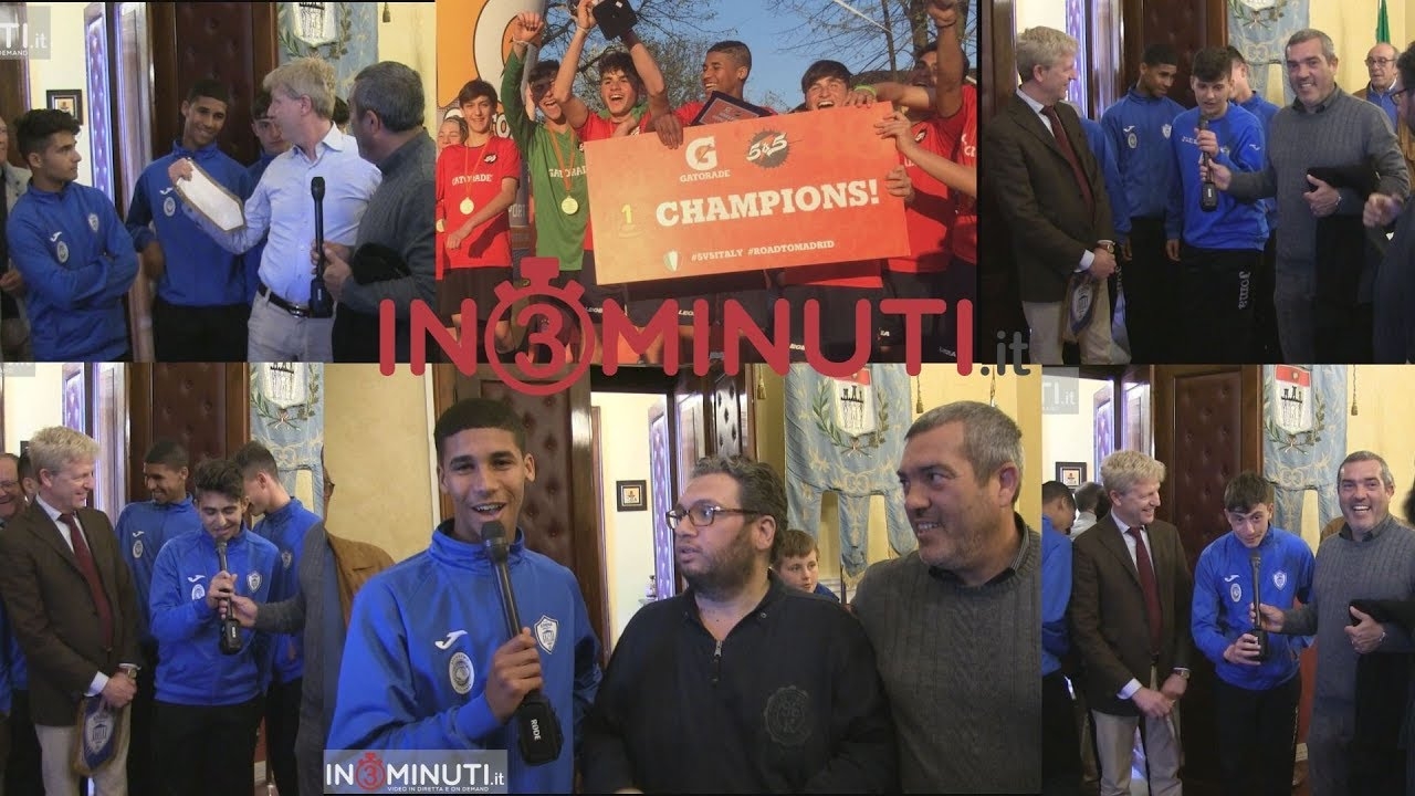 Giovanni Sorce presenta i vincitori del Torneo Gatorade al Sindaco Lillo Firetto, e ora Madrid