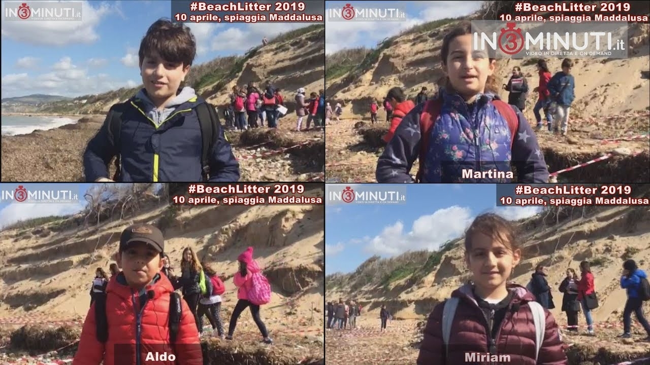 #BeachLitter 2019, spiaggia Maddalusa, Francesco, Martina, Miriam, Aldo e Catuara