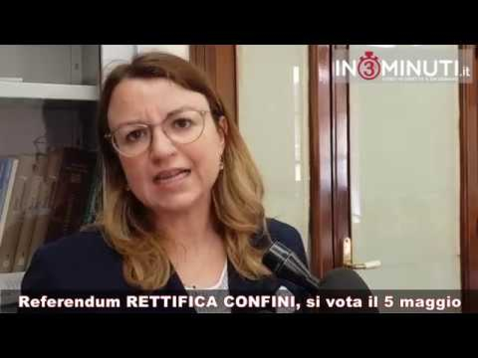 Referendum RETTIFICA CONFINI, si vota il 5 maggio, Elisa Virone