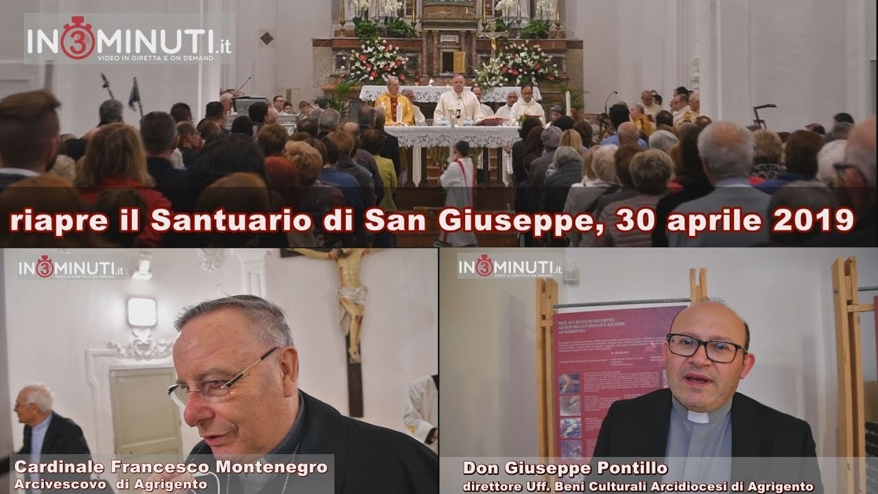 Dopo 19 anni riapre il Santuario di San Giuseppe, 30 aprile 2019, Montenegro e Pontillo
