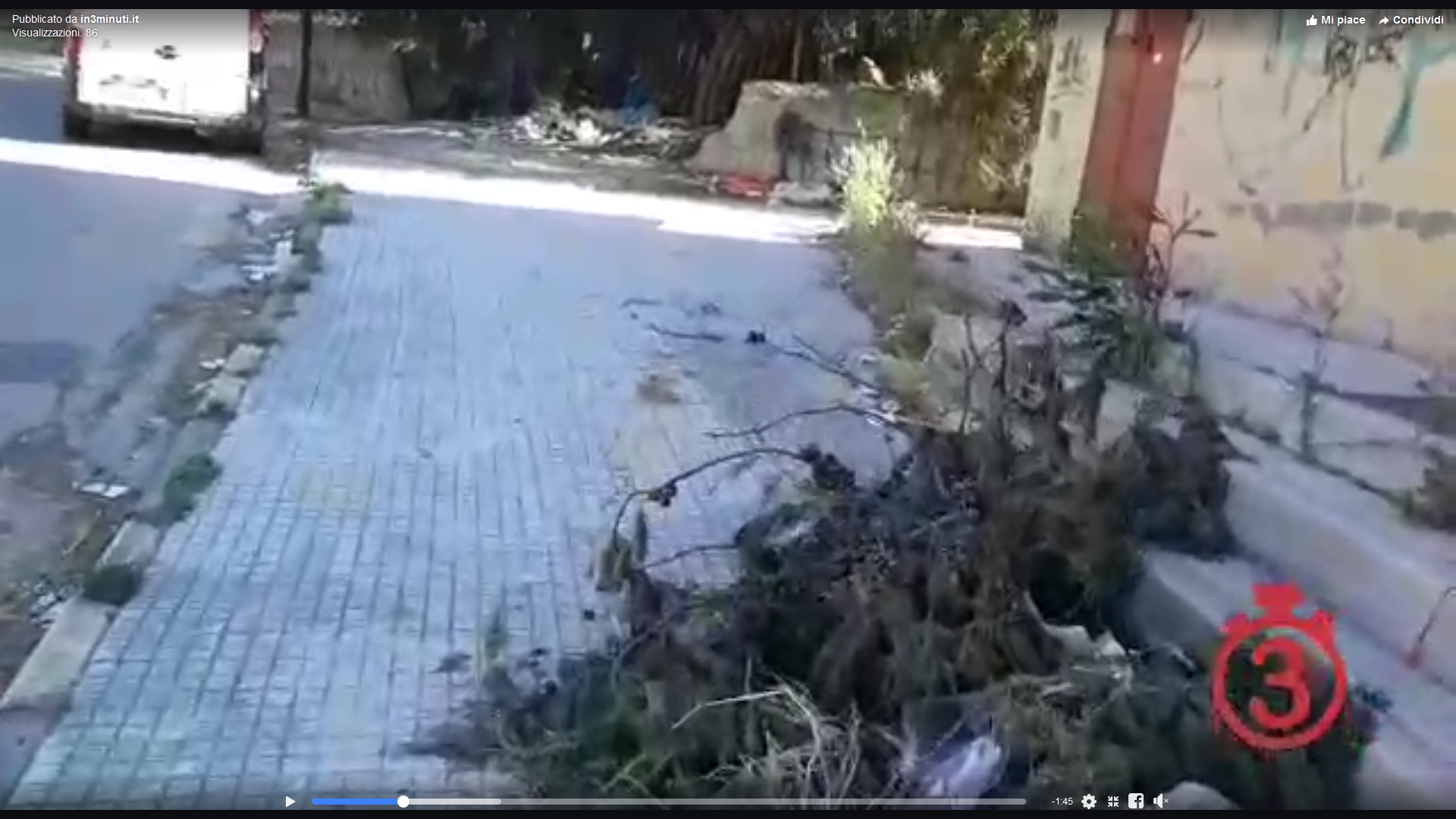 “Da tempo oramai facciamo parlare le immagini, …” Video inviato da Giuseppe Di Rosa MANI LIBERE Movimento Civico