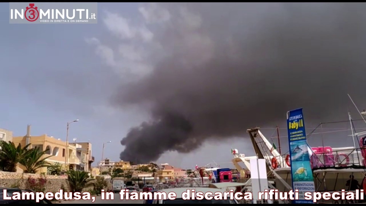 Lampedusa, in fiamme discarica rifiuti speciali, “OGGI MAESTRALE, IL FUMO ARRIVA SU LAMPEDUSA” VIDEO