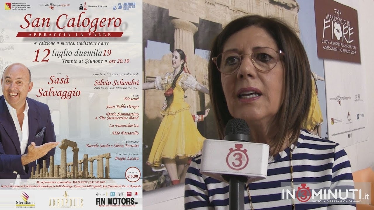 San Calogero abbraccia la Valle, beneficenza al Tempio di Giunone, 12 luglio 20:30, Giuseppa Sepe