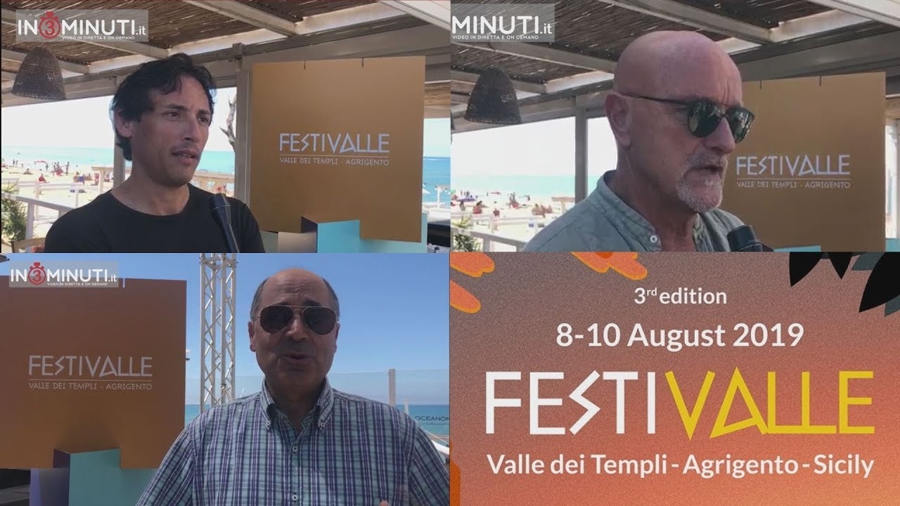 FestiValle da oggi 8 agosto, nella Valle dei Templi, la 3^ edizione, 📹VIDEO ascoltiamo Peppe Vita , Pietro Fattori e Giuseppe Lo Pilato
