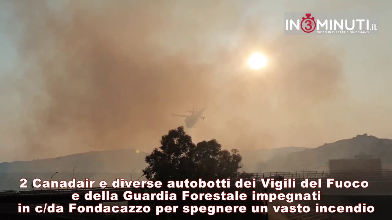 c/da Fondacazzo, vasto incendio , 2 Canadair e diverse autobotti impegnate
