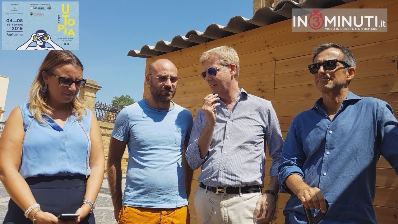Utopia Fest 2019, “#Agrigento2020 non è un’accozzaglia di eventi”,  Lillo Firetto, Paolo Dalla Sega, Docente di Valorizzazione Urbana e Grandi Eventi – Università Cattolica del Sacro Cuore di Milano, Andrea Tripaldi, direttore artistico Utopia Fest ed Elisa Virone 📹VIDEO