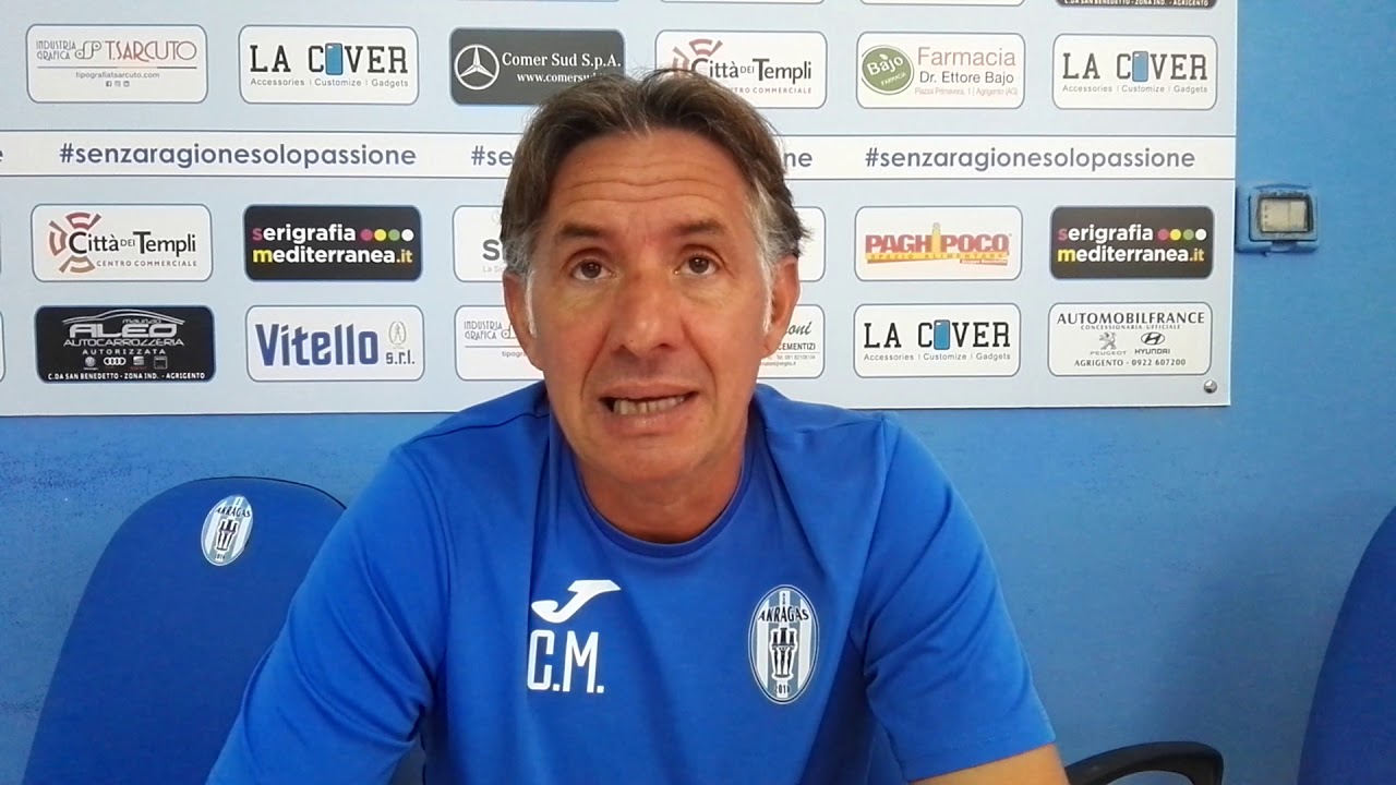 ⚽Akragas – Castellammare, Corrado Mutolo allenatore Akragas 📹VIDEO 3^ giornata andata, campionato Eccellenza, girone A