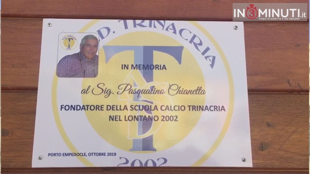 La A.S.D. Trinacria dedica una targa commemorativa all’empedoclino Pasquale Chianetta 📹