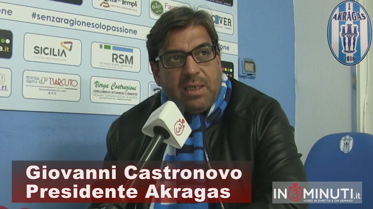 ⚽Akragas, Giovanni Castronovo fa il punto della situazione dopo la vittoria contro il Pro Favara 📹VIDEO. Dattilo e prossimo mercato gli altri argomenti trattati.