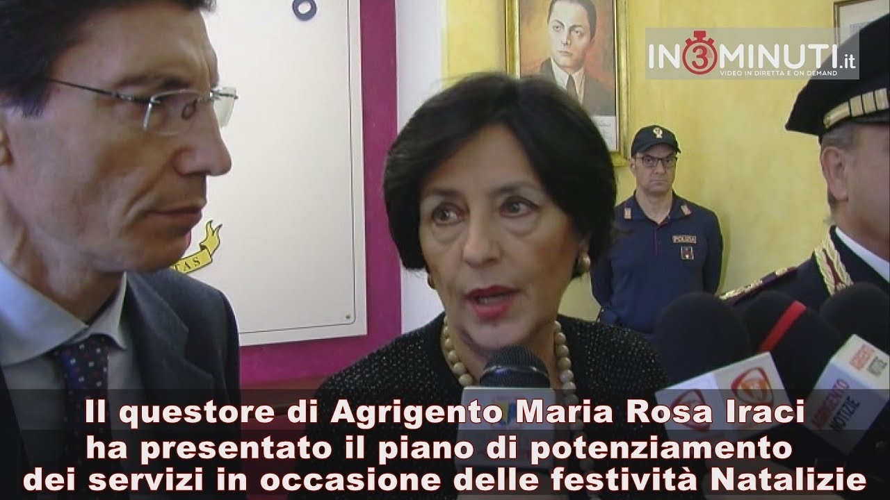 Il Questore Rosa Maria Iraci presenta piano potenziamento in occasione delle Feste Natalizie 📹VIDEO