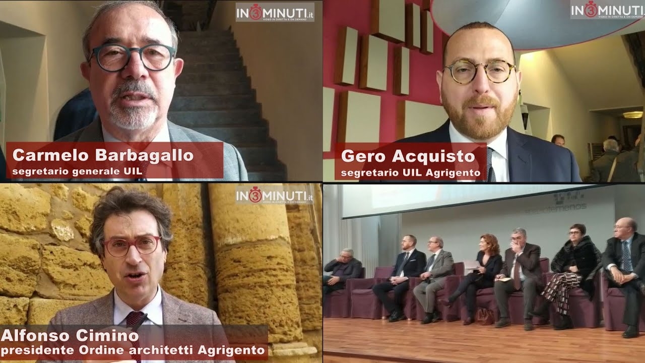 “Crisi socio economica ed isolamento infrastrutturale della provincia agrigentina” 📽VIDEO ascoltiamo Carmelo Barbagallo, segetario generale UIL, Gero Acquisto segretario UIL AG e Alfonso Cimino presidente ordine Architetti Ag