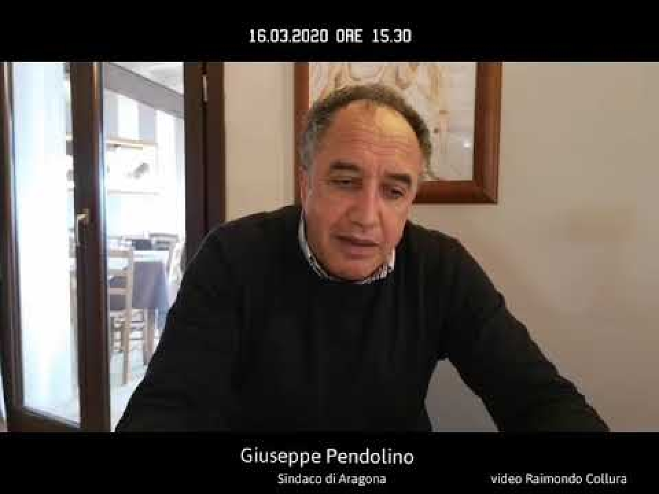 Coronavirus, comunicazione del sindaco di Aragona Giuseppe Pendolino
