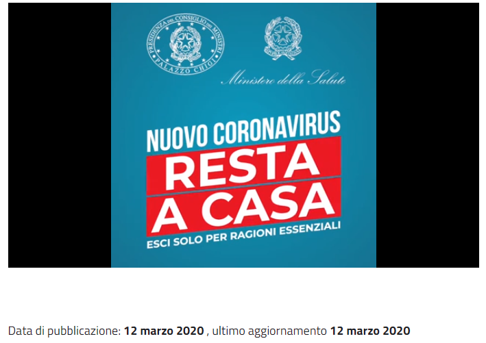 Raccomandazioni per la prevenzione, video animato Ministero della Salute