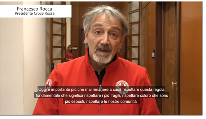 #Iorestoacasa, l’appello del presidente della Croce Rossa, Francesco Rocca