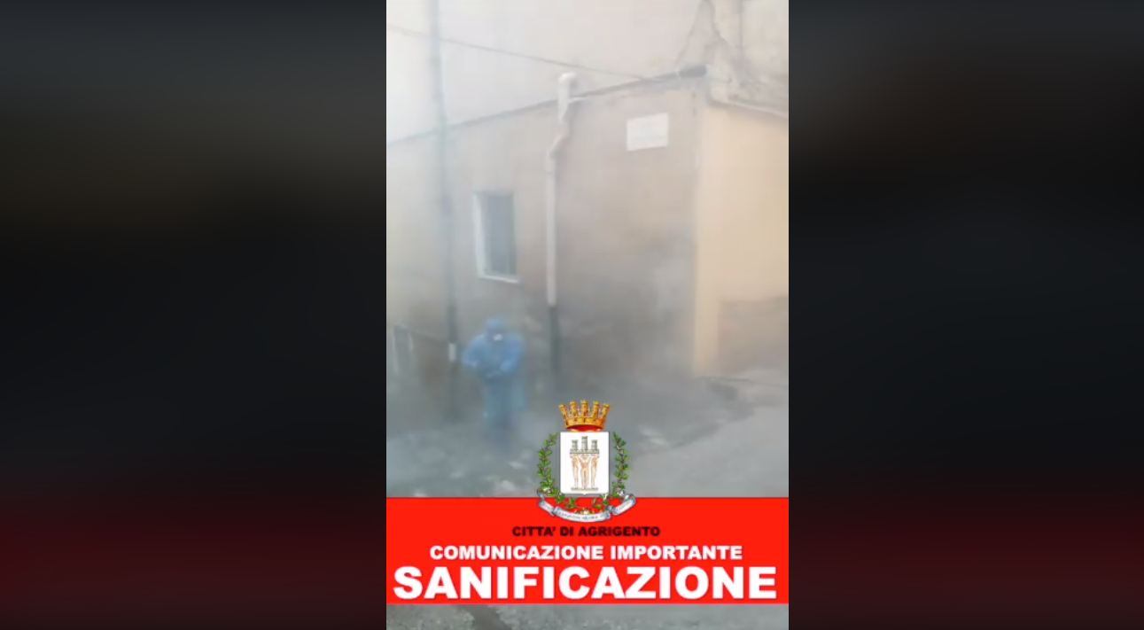 Coronavirus sanificazione in città, 13 marzo