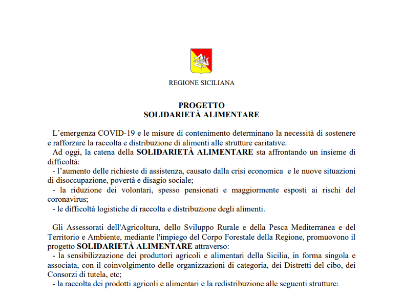 Coronavirus: da Regione parte la solidarietà alimentare, ascoltiamo gli assessori regionali Cordaro e Bandiera 🎥