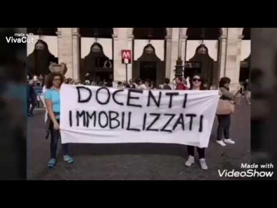 Protesta dei Docenti Immobilizzati fuori sede di residenza, 🎥video ricevuto