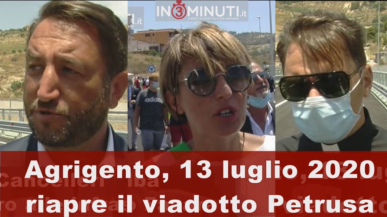 Agrigento, riaperto stamani il Viadotto Petrusa, ascoltiamo il viceministro Giancarlo Cancelleri, don Mario Sorce e il sindaco di Favara Anna Alba🎥