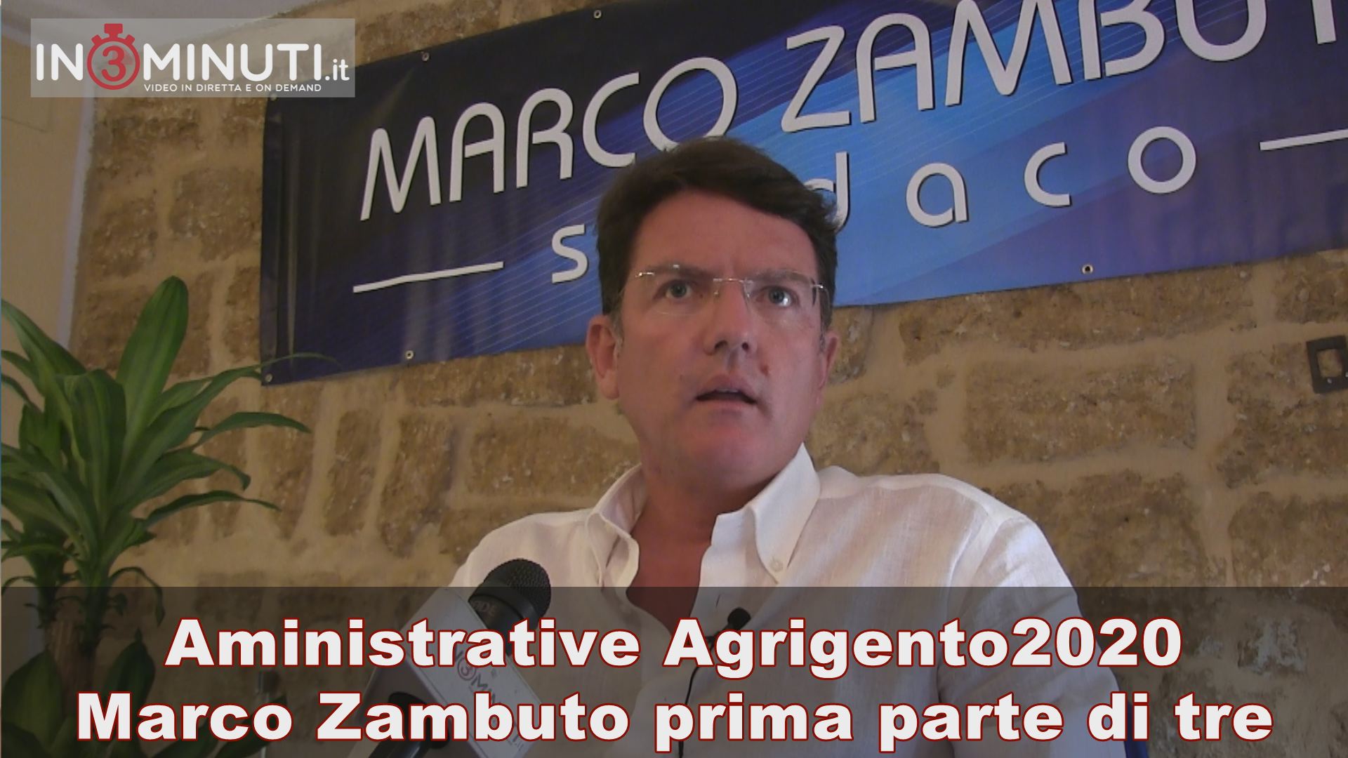 #Amministrative2020, incontro con i candidati a Sindaco, Marco Zambuto, prima parte di tre 🎥video