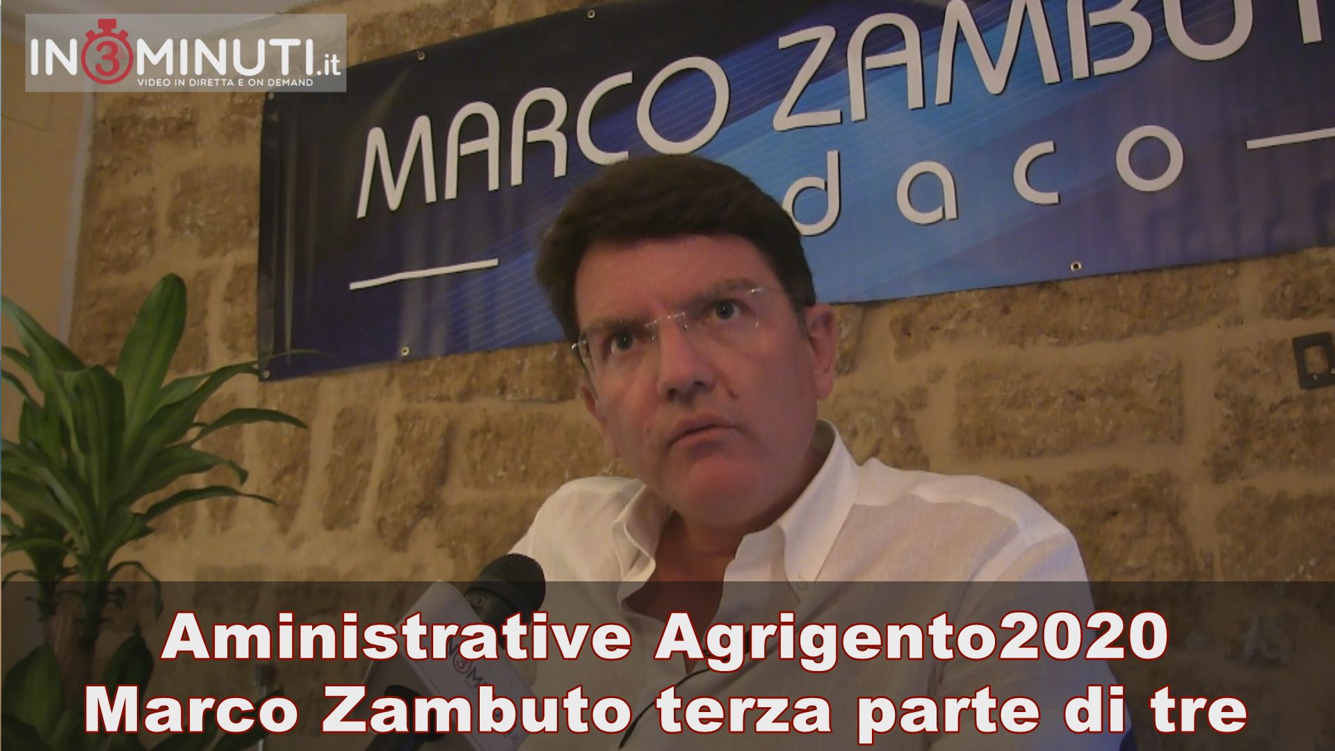 #Amministrative2020, incontro con i candidati a Sindaco, terza ed ultima parte con Marco Zambuto: “ti chiedo di organizzare un confronto con Firetto”