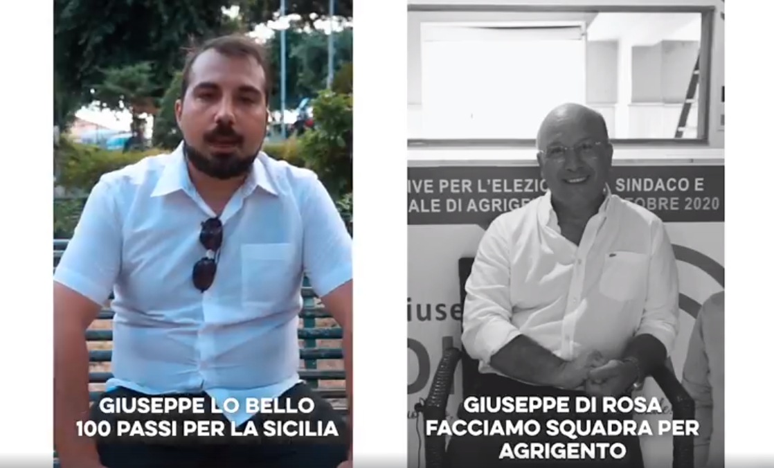produzione SBEM: oggi conosciamo Giuseppe LO Bello, candidato nella lista 100 passi per la sicilia per Angela Galvano Sindaco di Agrigento & Giuseppe Di Rosa, candidato nella lista Facciamo squadra per Francesco Miccichè sindaco