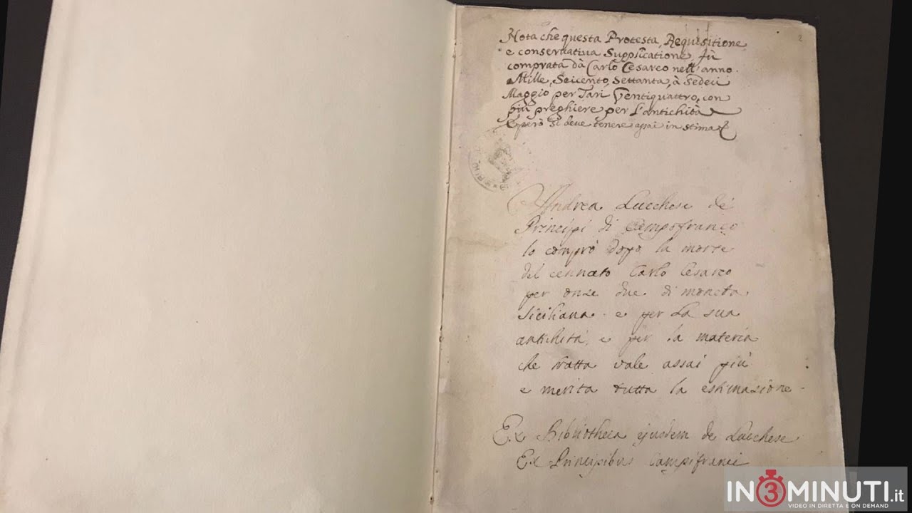 “UN VOLUME DEL 1478 CUSTODITO nella BIBLIOTECA LUCCHESIANA” Don Angelo Chillura, di M.Rita Savitteri