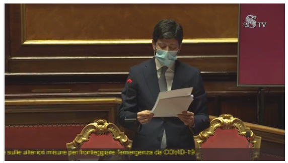 Speranza in diretta al Senato