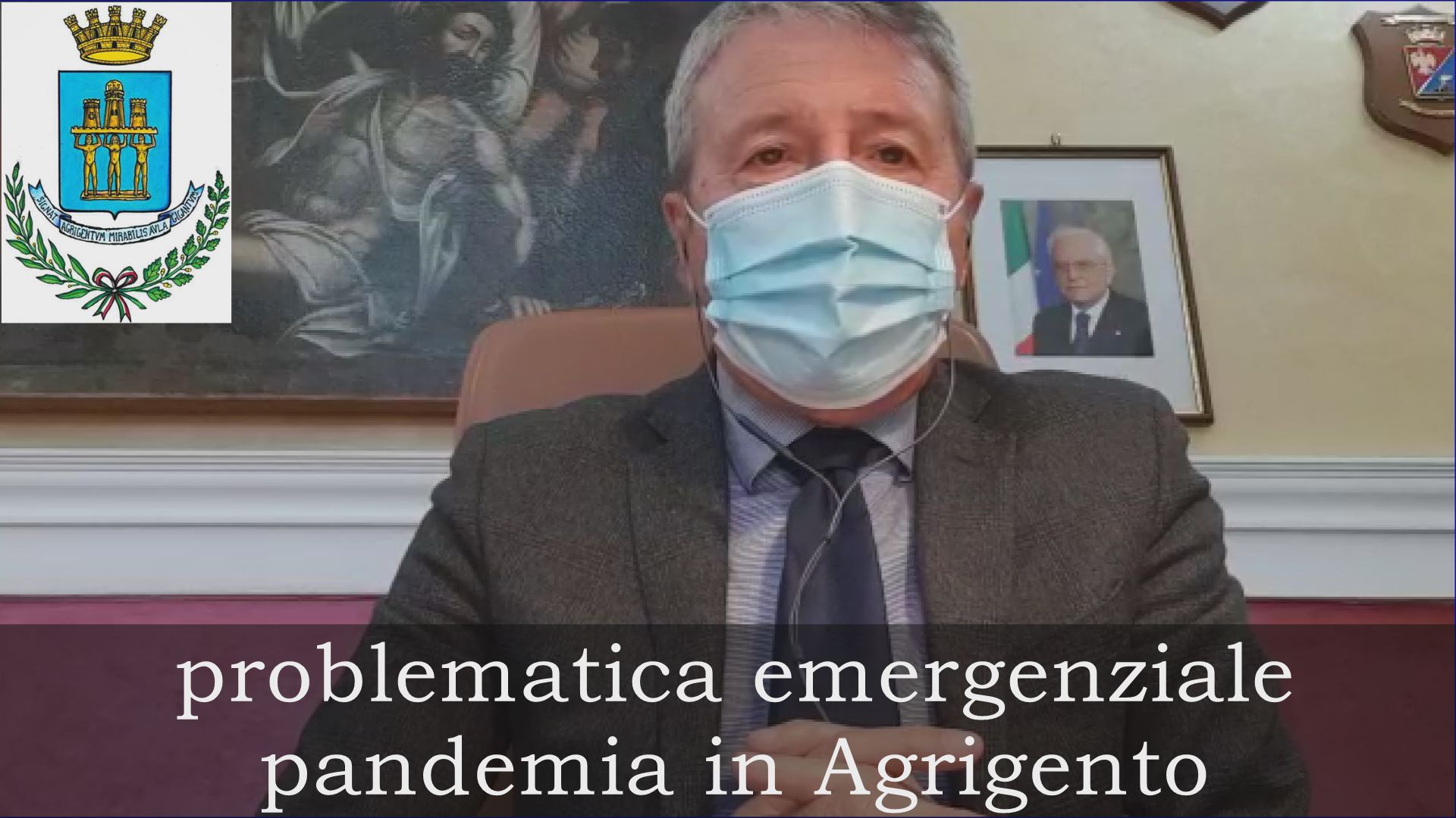 Problematica emergenziale pandemia in Agrigento, le esortazioni del sindaco Franco Miccichè 📽 “il parametro che determina la ZONA ROSSA è l’incidenza settimanale dei nuovi casi di positività, ieri era 89, siamo ancora lontani per dichiarare AGRIGENTO ZONA ROSSA, pertanto esorto la cittadinanza a rispettare le norme, evitare assembramenti, feste…invito tutti al buon senso”