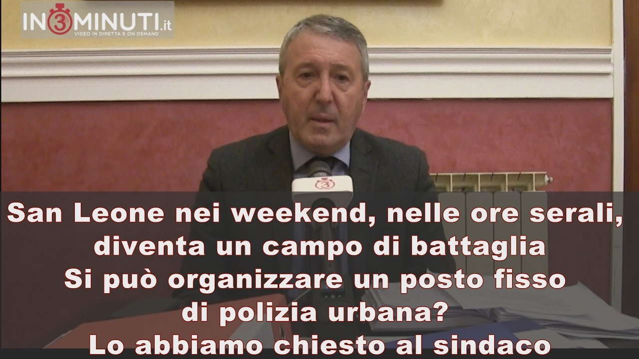 San Leone nei weekend, nelle ore serali, diventa spesso un campo di battaglia, si può organizzare un posto fisso di polizia? Lo abbiamo chiesto al sindaco Franco Micciche’, video 📽 📽