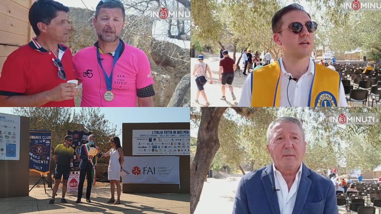 “L’Italia tutta in bici per amore” è l’impresa compiuta da Alessandro D’Andrea, ingegnere agrigentino d’origine, trapiantato al Nord, che con la sua bicicletta ha attraversato l’Italia e questa mattina ha raggiunto la Valle dei Templi🎥VIDEO