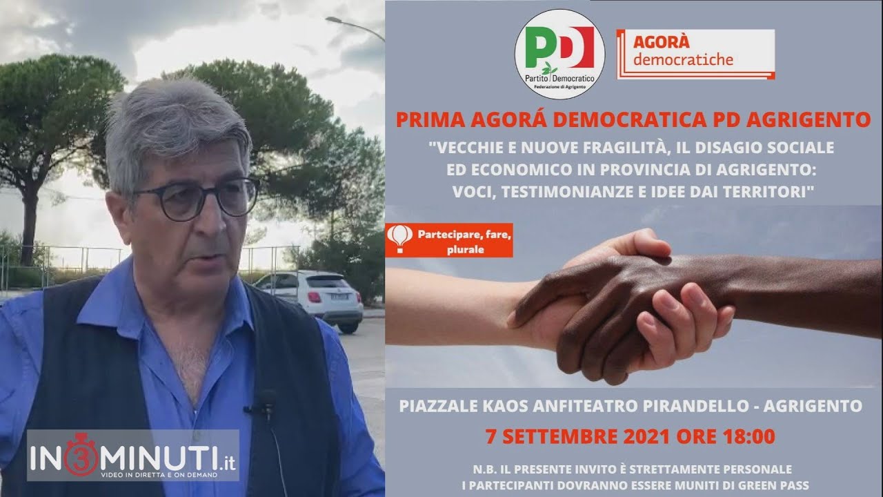“Dopo un lungo e sofferto periodo di assenza riparte il PD ad Agrigento”, ieri Agorà Democratica in Piazzale Caos” ascoltiamo il segretario cittadino Silvio Torregrossa al microfono di Danilo Verruso