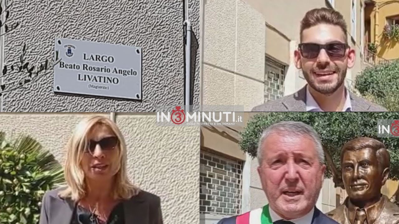 Solenne cerimonia di scopertura del busto bronzeo dedicato al Giudice Rosario Livatino