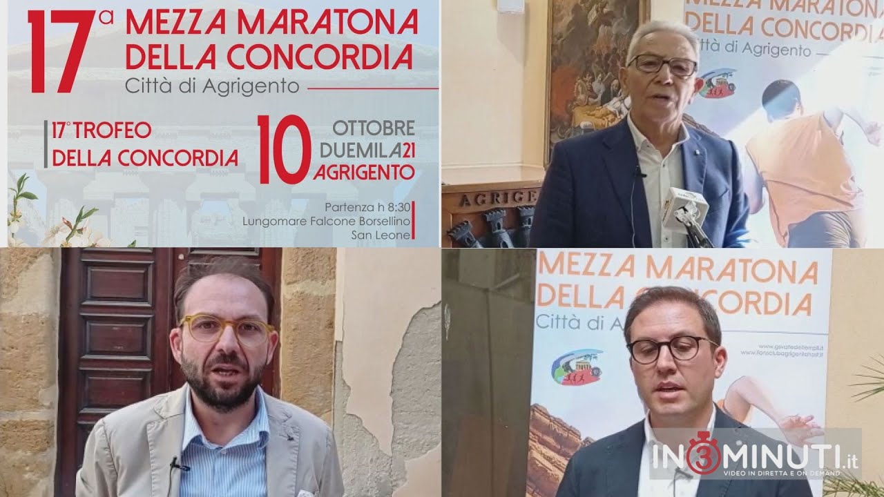 Mezza Maratona della Concordia Città di Agrigento, 10 ottobre,🎙Calamita, Pisano, Caramazza