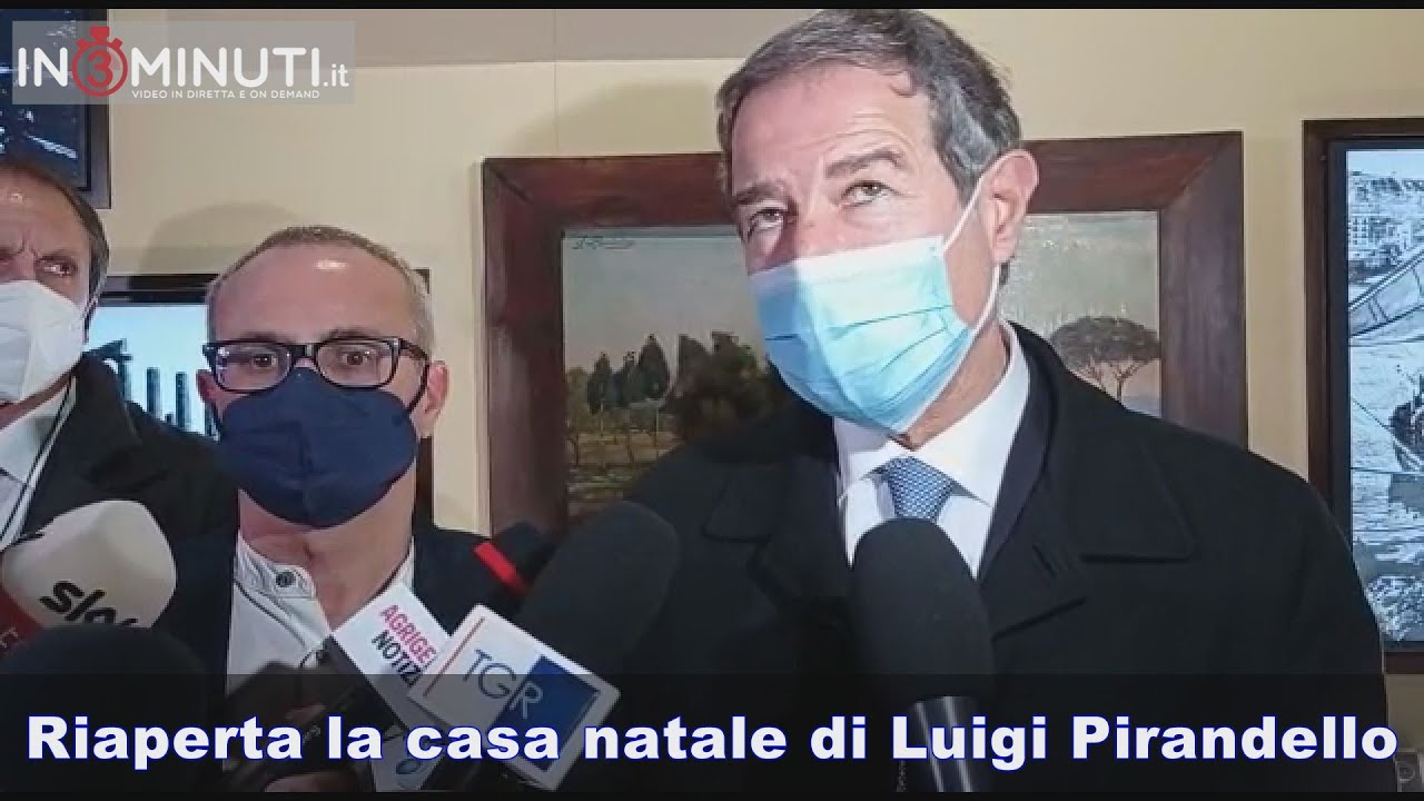 Riaperta ieri la Casa Natale Luigi Pirandello, completamente rinnovata e “adeguata agli standard museali europei”.  🎙Musumeci e Samonà