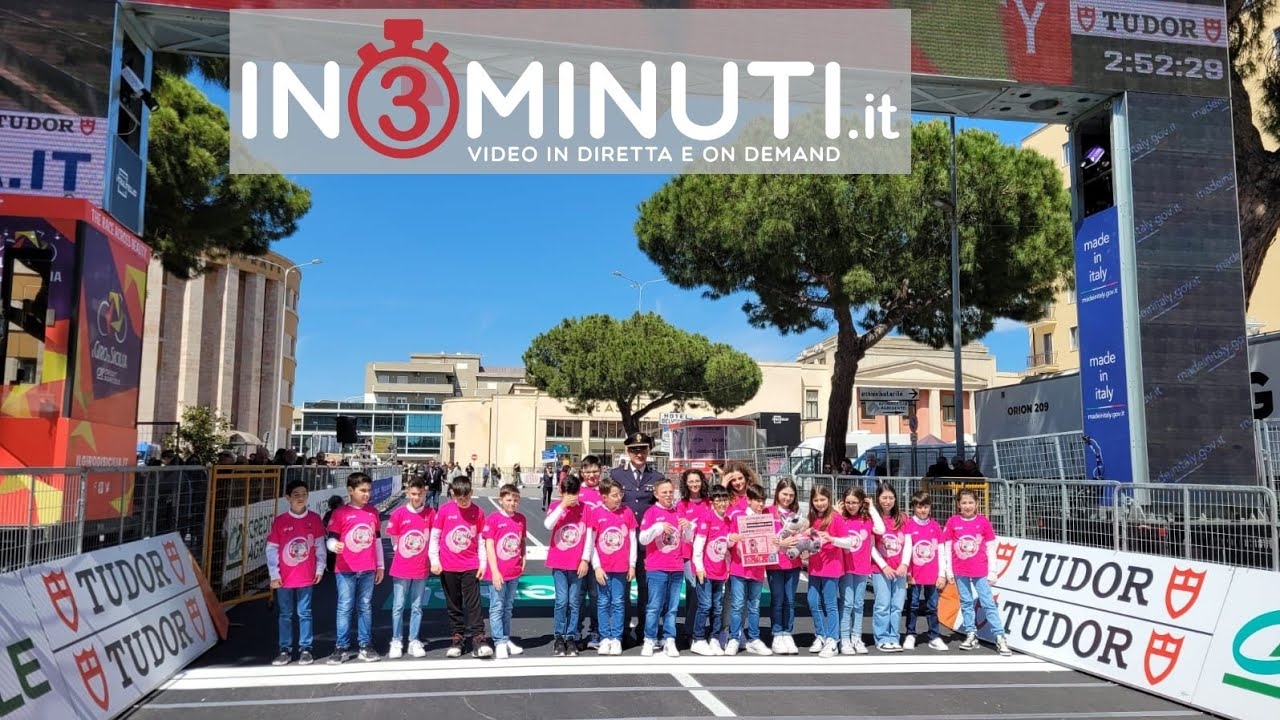 “Bici Scuola” al Giro di Sicilia, premiati gli alunni della V A della Anna Frank