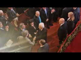 L’arrivo al Pirandello del Presidente Mattarella