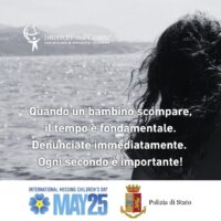 Giornata internazionale dei bambini scomparsi, iniziativa della polizia di stato