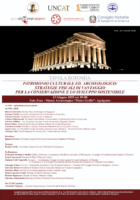 “Patrimonio culturale ed archeologico: strategie fiscali di vantaggio per la conservazione e lo sviluppo sostenibile” Venerdì 13 giugno, ore 9:00, sala “Zeus” Museo Griffo