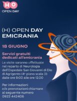 “H-Open day emicrania”, servizi diagnostici e visite gratuite offerte dall’ASP di Agrigento mercoledì 18 giugno