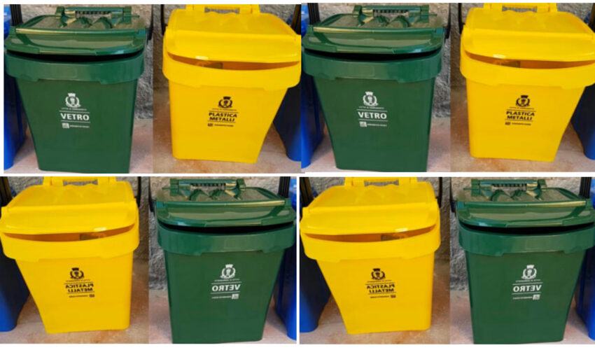 Differenziata: sospensione raccolta vetro e plastica