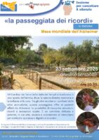 Al via la quarta edizione della “Passeggiata dei ricordi”. L’iniziativa ASP, dedicata ai pazienti affetti da Alzheimer, è in programma domattina al Giardino sensoriale della Valle dei Templi